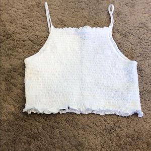 forever 21 white cropped tank top